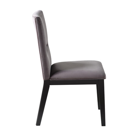 Amalie Side Chair, Grey Velvet, Set of 2 from Steve Silver - Luna Furniture