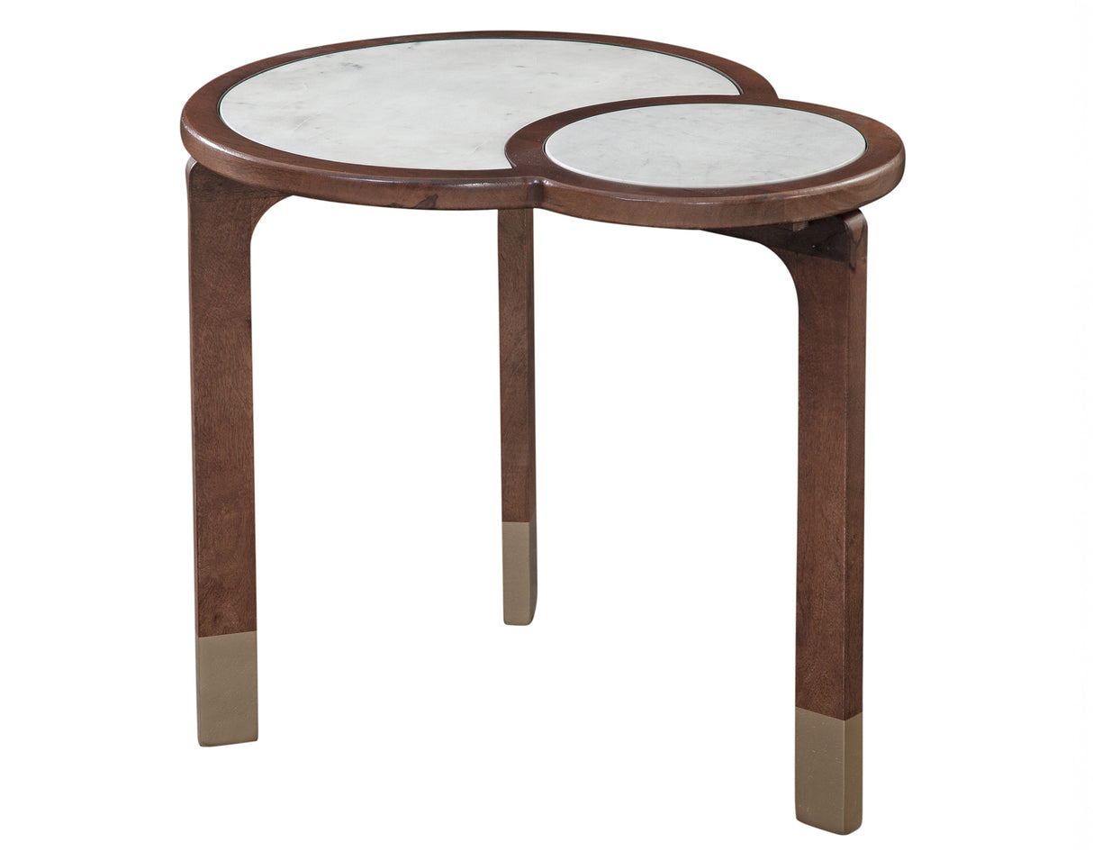 Oormi Banswara White Marble Inlay End Table from Steve Silver - Luna Furniture