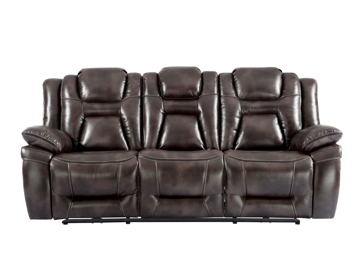 Oportuna Coffee 3-Piece Dual Power Reclining Living Room Set from Steve Silver - Luna Furniture