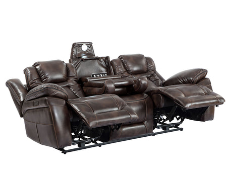 Oportuna Coffee 3-Piece Dual Power Reclining Living Room Set from Steve Silver - Luna Furniture