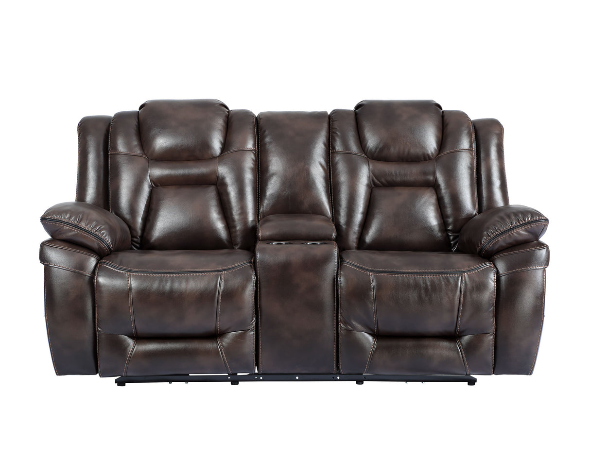 Oportuna Coffee 3-Piece Dual Power Reclining Living Room Set from Steve Silver - Luna Furniture
