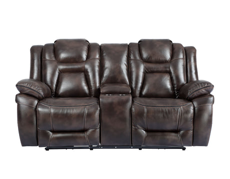 Oportuna Coffee 3-Piece Dual Power Reclining Living Room Set from Steve Silver - Luna Furniture