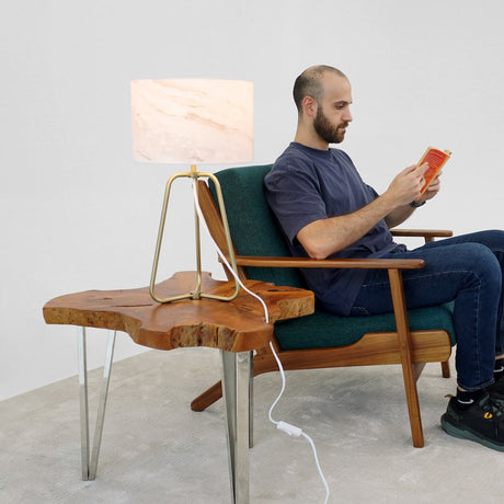 Optima Marble Lampshade Table Lamp - Bronze from Ashcroft Furniture - Luna Furniture