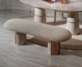 Opulenze Cream and Rose Gold Dining Set from Luna Luxury - Luna Furniture