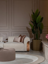 Opulenze Round Pouf from Luna Luxury - Luna Furniture