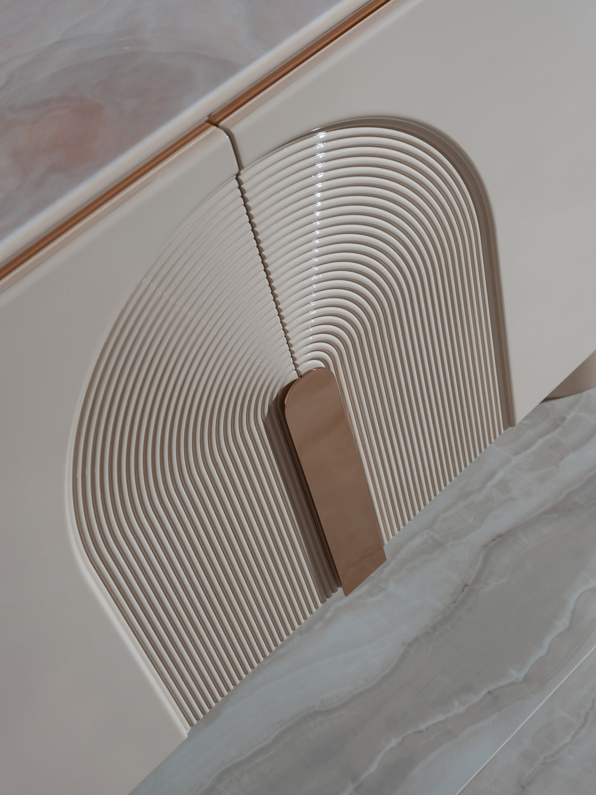 Opulenze Cream and Rose Gold Dining Set from Luna Luxury - Luna Furniture