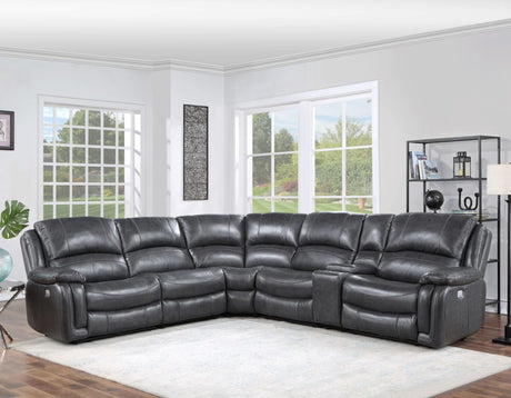 Denver Charcoal Dual-Power 6-Piece Sectional from Steve Silver - Luna Furniture