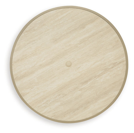 Orchard Beach Beige Outdoor Dining Table from Ashley - Luna Furniture