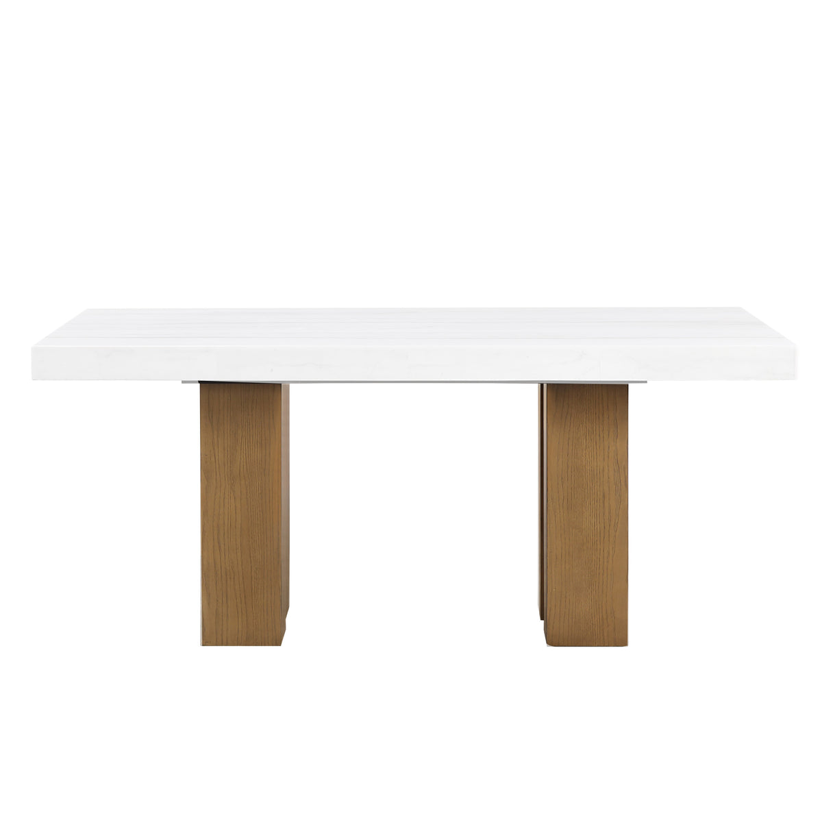 Artemis Green/Sand 70" Rectangle White Marble Table with 4 Green Velvet Chairs from Steve Silver - Luna Furniture
