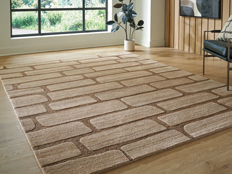 Orest Brown Large Rug from Ashley - Luna Furniture