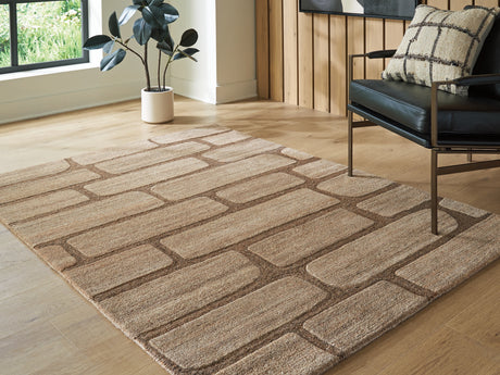 Orest Brown Medium Rug from Ashley Furniture - Luna Furniture
