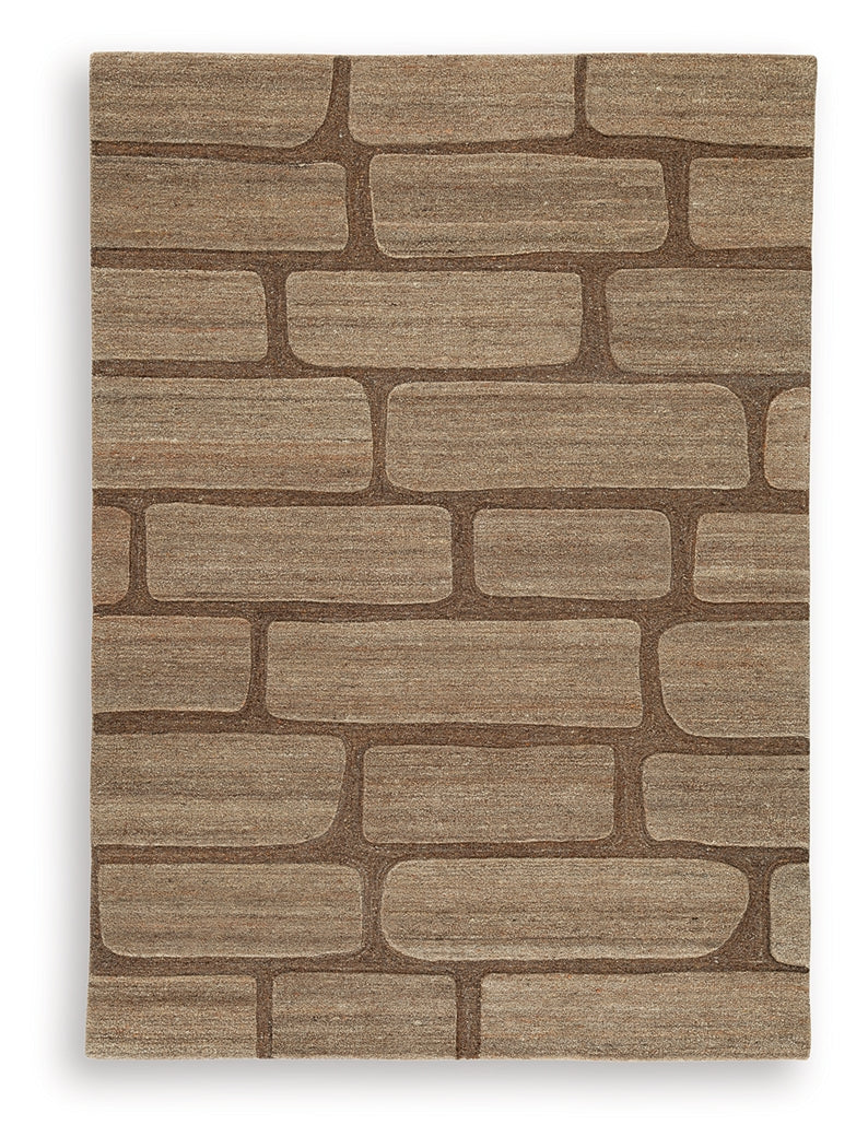 Orest Brown Medium Rug from Ashley Furniture - Luna Furniture