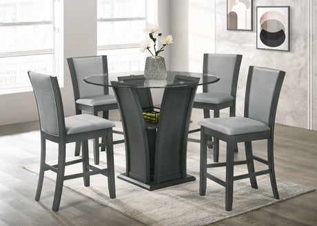 Orlando Gray 5-Piece Counter Height Set from Happy Homes - Luna Furniture