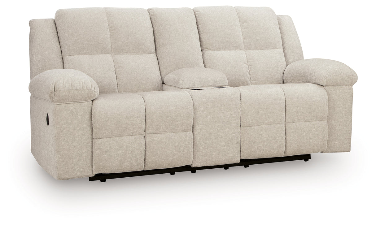Orlen Winter Reclining Loveseat with Console from Ashley Furniture - Luna Furniture