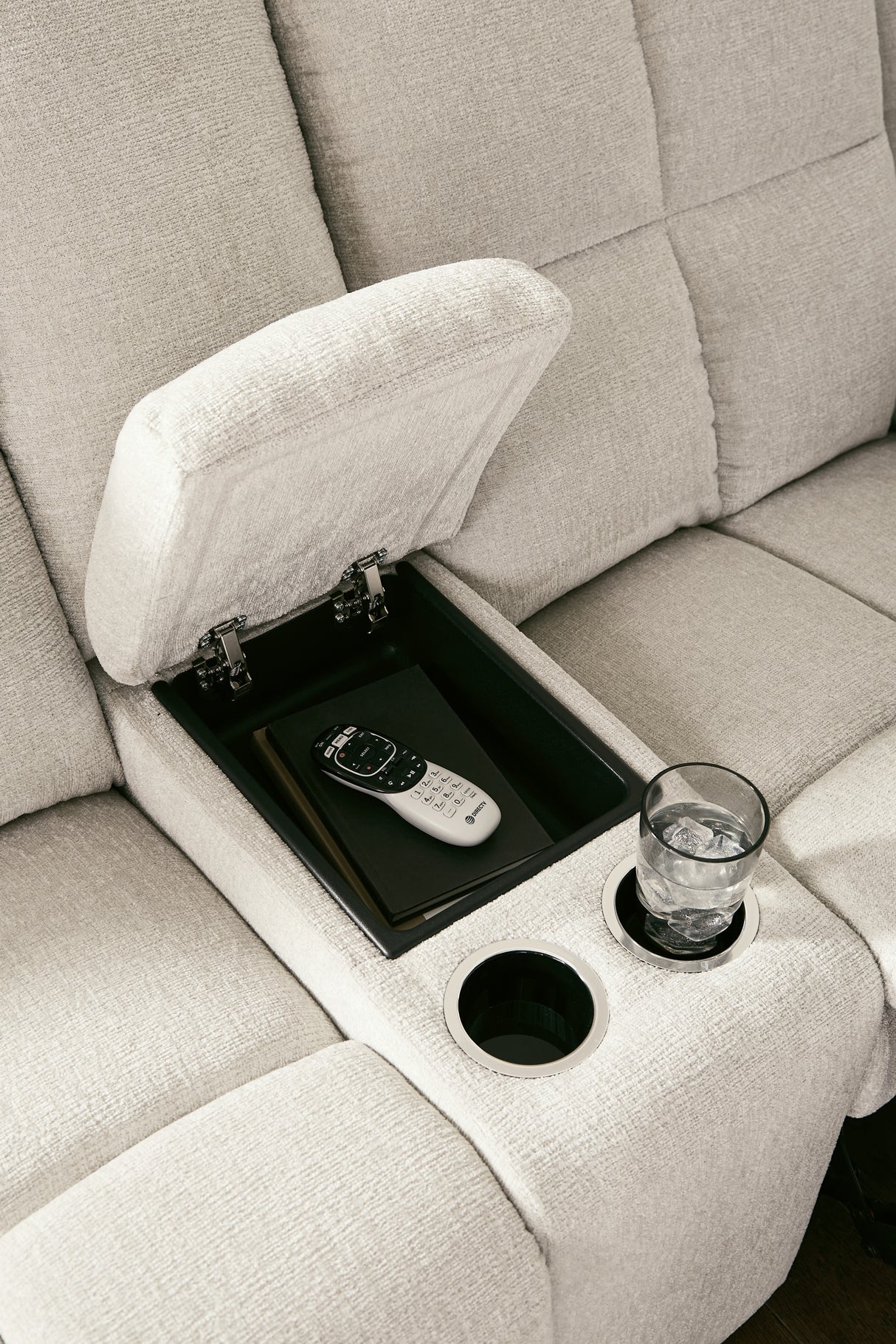 Orlen Winter Reclining Loveseat with Console from Ashley Furniture - Luna Furniture