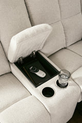 Orlen Winter Reclining Loveseat with Console from Ashley Furniture - Luna Furniture