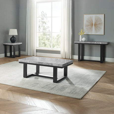 Lucca Gray Marble End Table from Steve Silver - Luna Furniture