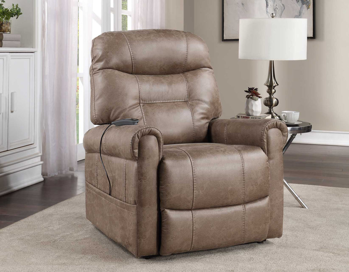 Ottawa Camel Power Lift Chair with Heat and Massage from Steve Silver - Luna Furniture