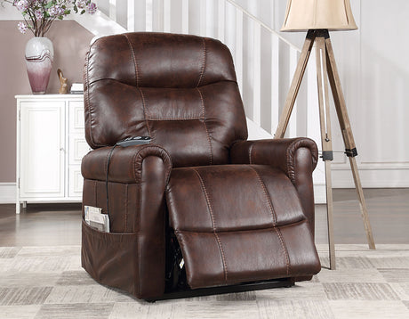 Ottawa Walnut Power Lift Chair with Heat and Massage from Steve Silver - Luna Furniture