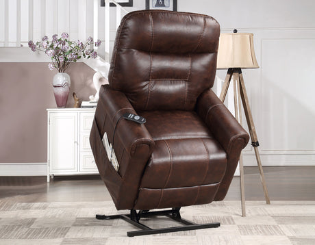 Ottawa Walnut Power Lift Chair with Heat and Massage from Steve Silver - Luna Furniture
