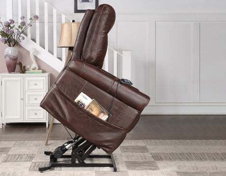 Ottawa Walnut Power Lift Chair with Heat and Massage from Steve Silver - Luna Furniture