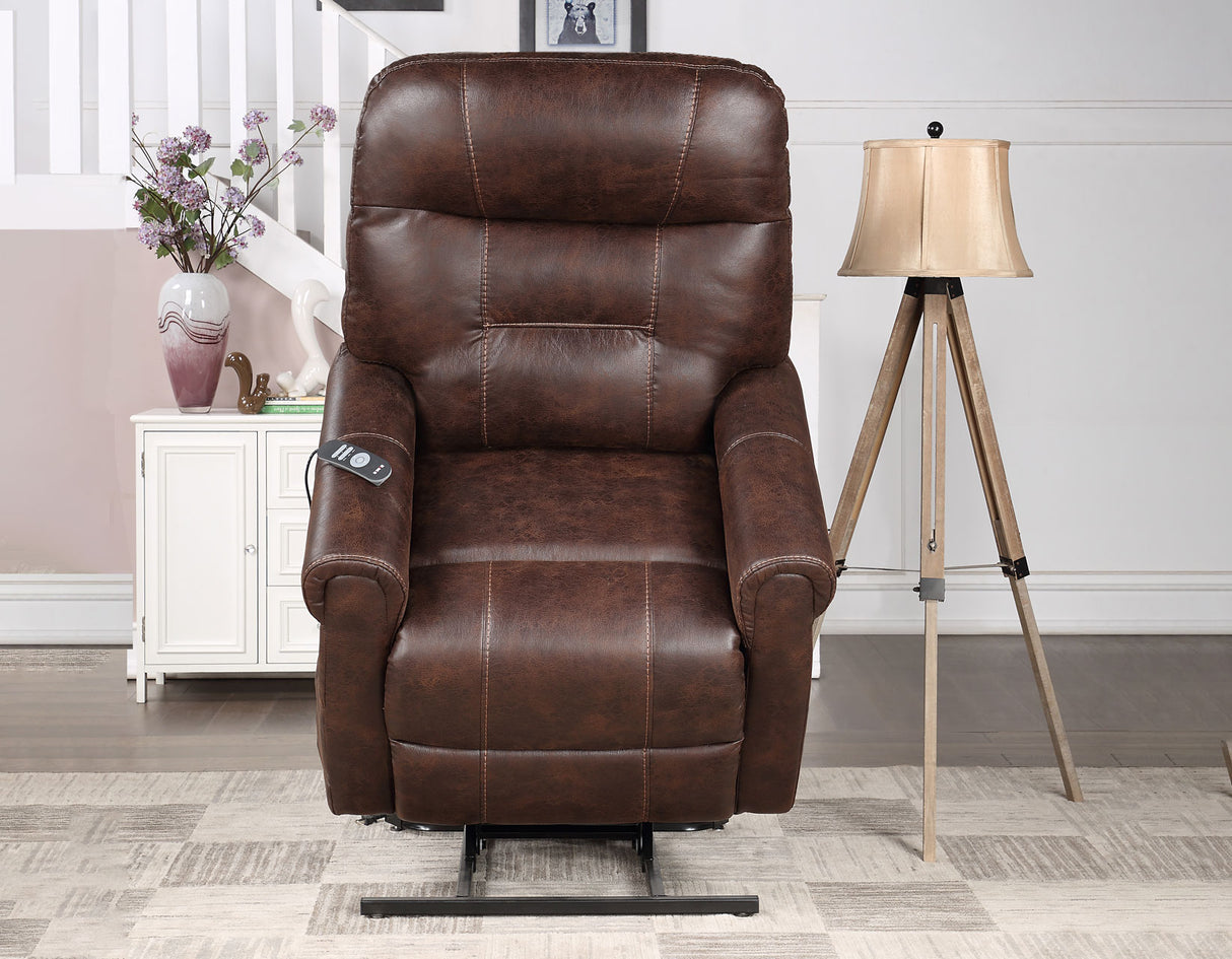 Ottawa Walnut Power Lift Chair with Heat and Massage from Steve Silver - Luna Furniture