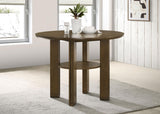 Ottowa Brown 47-inch Round Counter Height Dining Table from Coaster - Luna Furniture
