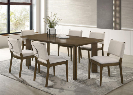 Ottowa Brown 7-piece Rectangular Wood Dining Room Set from Coaster - Luna Furniture