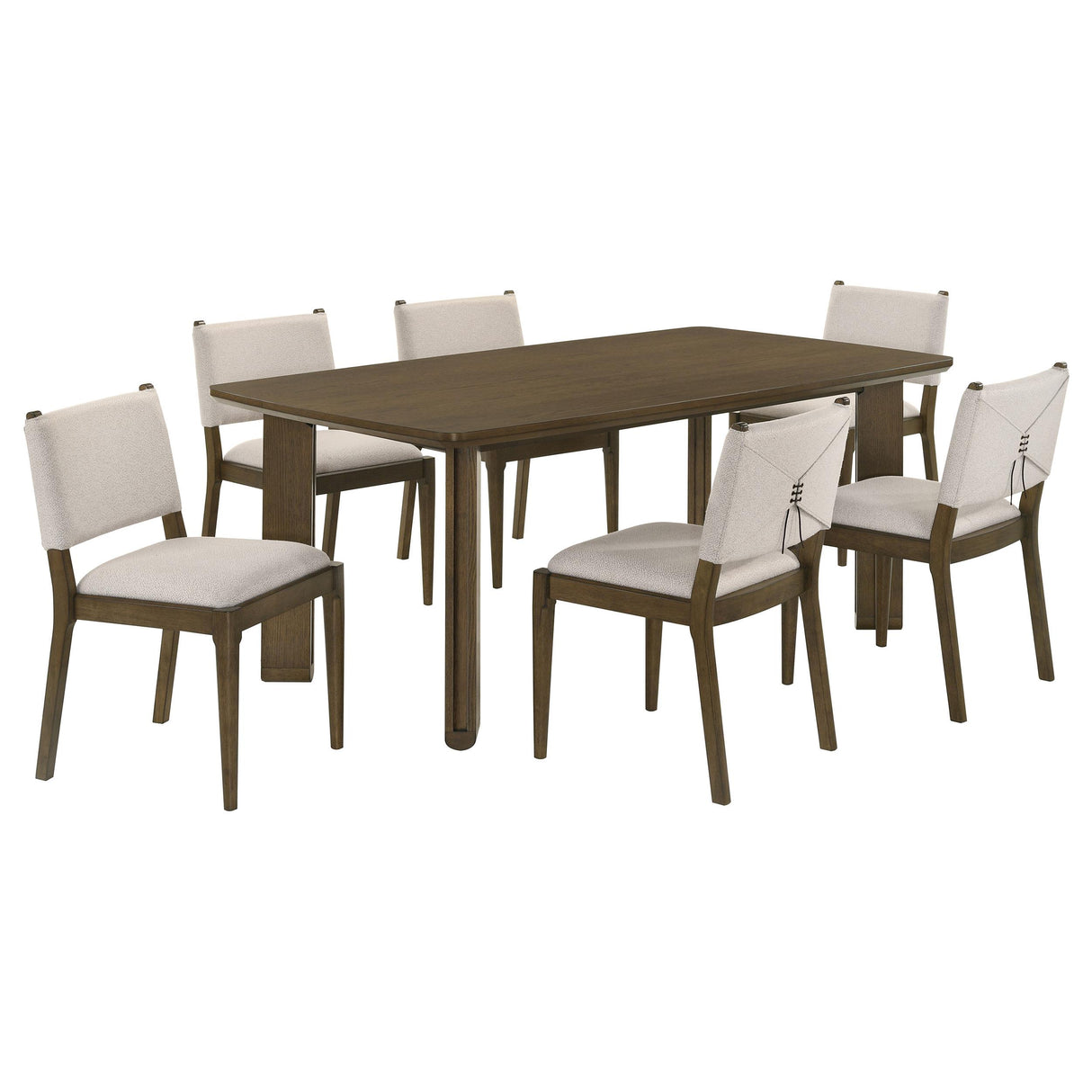 Ottowa 7-piece Rectangular Wood Dining Room Table Set Brown from Coaster - Luna Furniture