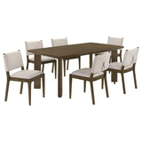 Ottowa 7-piece Rectangular Wood Dining Room Table Set Brown from Coaster - Luna Furniture