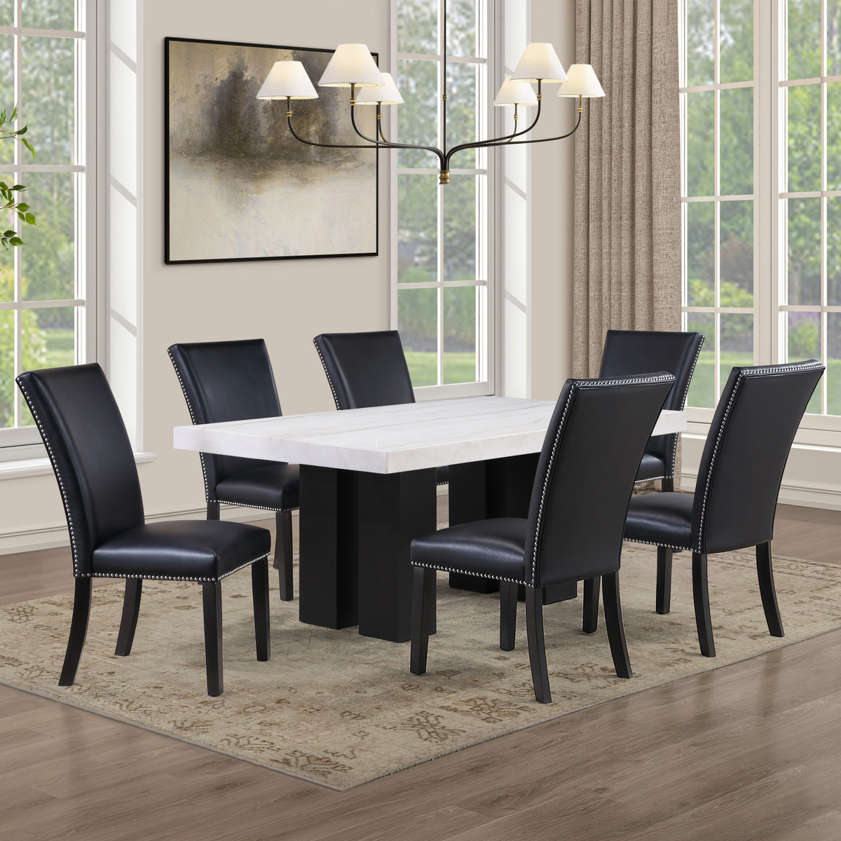 Artemis Black/White Dining Room Set from Steve Silver - Luna Furniture