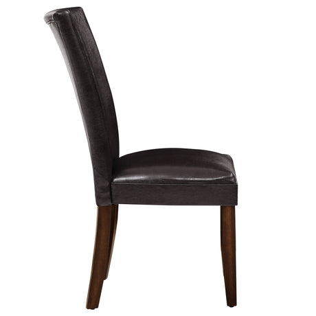 Hartford Vegan Leather Side Chair, Brown, Set of 2 from Steve Silver - Luna Furniture