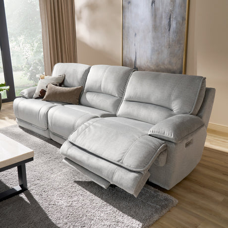 Olsen 3-Piece Dual-Power Zero-Gravity Modular Reclining Sofa, Silver from Steve Silver - Luna Furniture