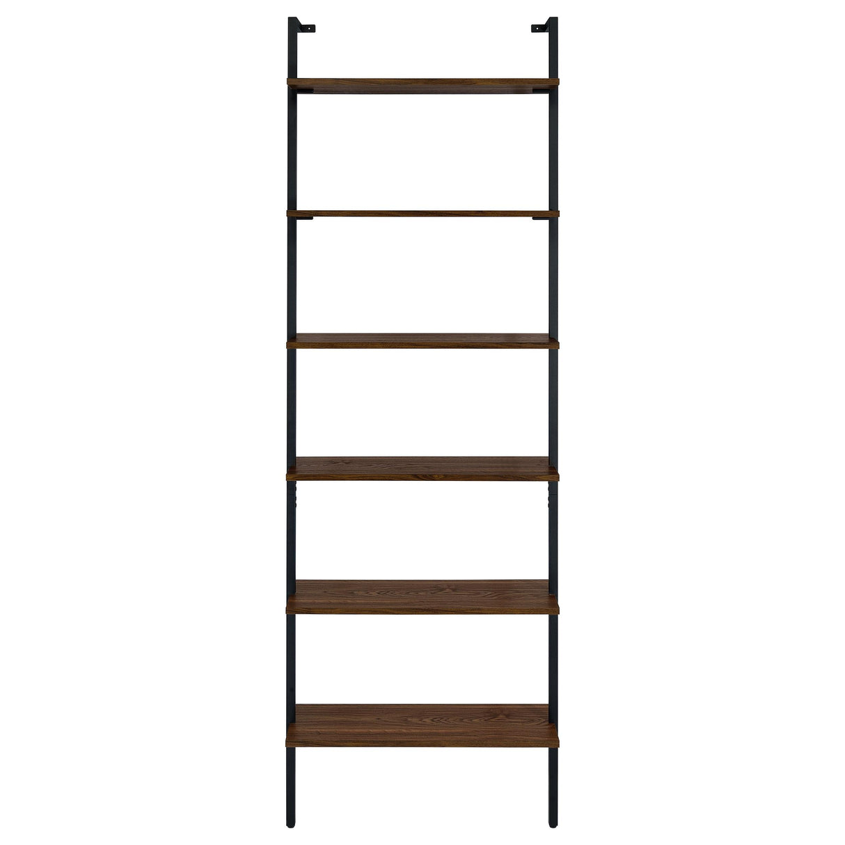 Owens Walnut 31-inch 6-Shelf Wall Bookshelf from Coaster - Luna Furniture