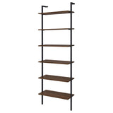 Owens Walnut 31-inch 6-Shelf Wall Bookshelf from Coaster - Luna Furniture