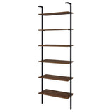Owens Walnut 31-inch 6-Shelf Wall Bookshelf from Coaster - Luna Furniture