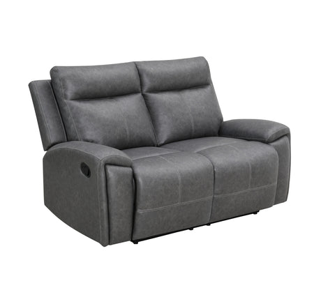 Gaston Gray Manual Reclining Loveseat from Steve Silver - Luna Furniture