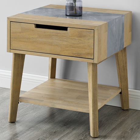 Calgary Sintered Stone Inlay End Table from Steve Silver - Luna Furniture