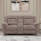 Sydney Brown Manual Recliner Console Loveseat from Steve Silver - Luna Furniture