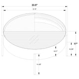 Ozella Sandy Black 2-Piece Round Coffee and End Table Set from Coaster - Luna Furniture