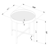 Ozella Sandy Black 3-Piece Round Coffee and End Table Set from Coaster - Luna Furniture