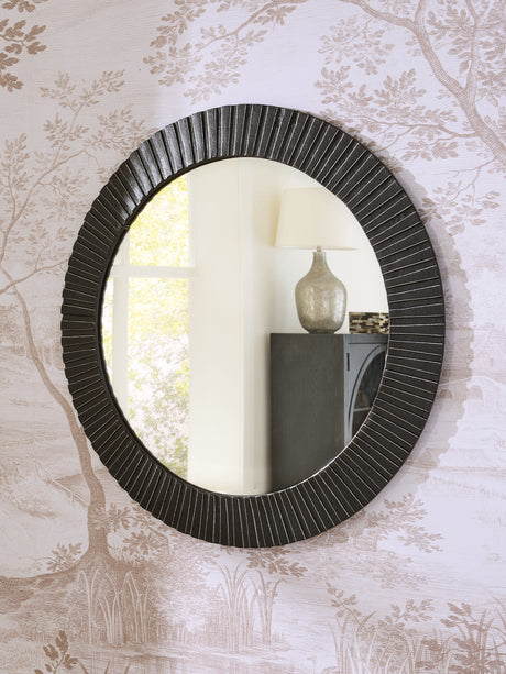 Ozias Black Accent Mirror from Ashley - Luna Furniture