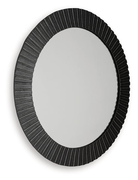 Ozias Black Accent Mirror from Ashley - Luna Furniture
