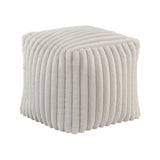 Easley Off-White Corduroy Pouf from Homelegance - Luna Furniture