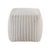 Easley Off-White Corduroy Pouf from Homelegance - Luna Furniture