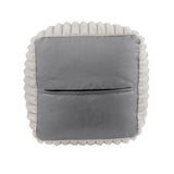 Easley Off-White Corduroy Pouf from Homelegance - Luna Furniture