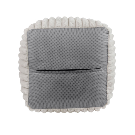 Easley Off-White Corduroy Pouf from Homelegance - Luna Furniture