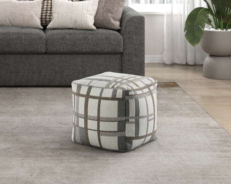 Easley Multi-Color Square Jacquard Pouf from Homelegance - Luna Furniture