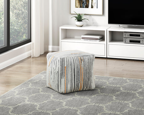 Easley Multi-Color Square Jacquard Pouf from Homelegance - Luna Furniture