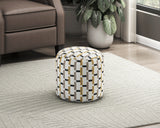 Easley Multi-Color Cylindrical Linear-Pattern Jacquard Pouf from Homelegance - Luna Furniture